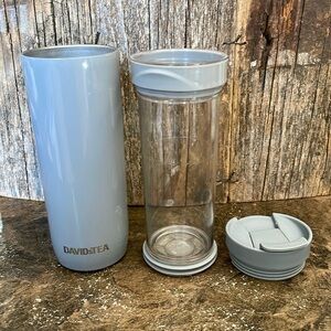 DAVIDsTEA | Gray | Push Tea Press | Travel | Tumbler | 16oz